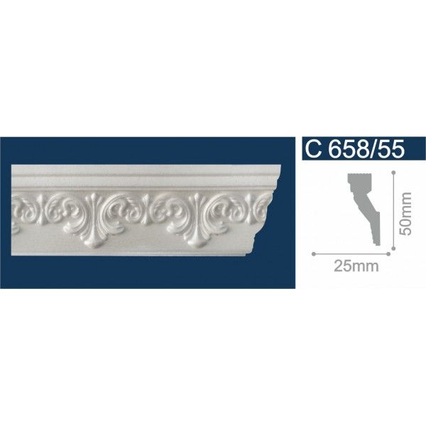 Плинтус Потолочный Solid C658/55 2м