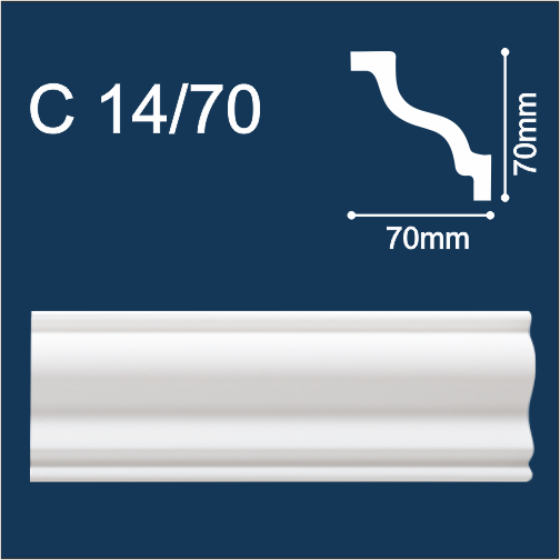Плинтус Потолочный Solid C14/70 2м