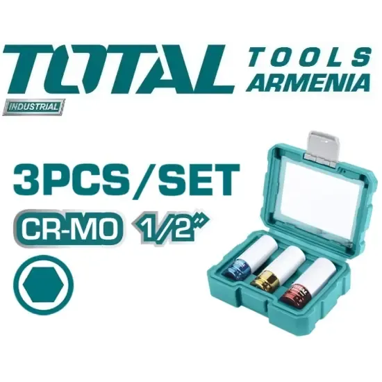 Չխազող գլխիկների հավաքածու 3հատ 1/2 դյույմ THMLNS031