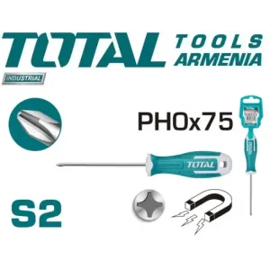 Phillips խաչաձև պտուտակահան PH0 S2 3x75մմ THT26PH0075